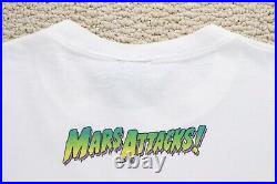VINTAGE Mars Attacks Shirt Adult Large Tim Burton Single Stitch Glow In The Dark