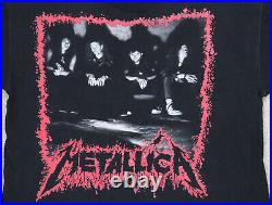 VINTAGE Metallica Shirt Large Distressed Single Stitch 90s Metal Rock Band Tour