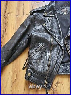 VINTAGE Motorcycle Original Walter Leather Jacket Size 44 Large