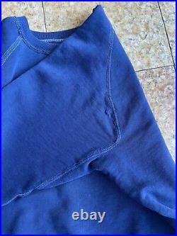 VTG 1960s Navy Blue Freedom Sleeve Cotton raglan sweatshirt sz. L