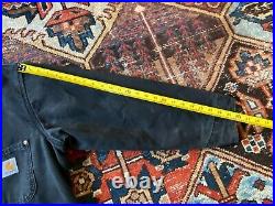 VTG (1990s) Carhartt C01 BLK Black Chore Coat Blanket Lined. 44R or Large