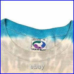 VTG 1997 Liquid Blue Polar Bear Orca AOP Tie Dye T-Shirt Size XL
