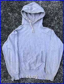 VTG 50s 60s Pilgrim Sportswear Sears Hoodie Sweatshirt Sz Large Distressed Worn