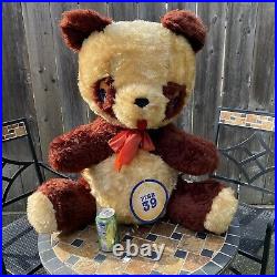 VTG 50s Smile Novelty Teddy Bear Plush HUGE 28x27x15 Stuffed Animal USA Brooklyn