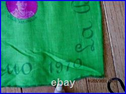 VTG Ken Scott Large 1970 Cotton Square Scarf, Hand Rolled Edges /Italy-Gift Idea