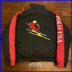 VTG Ralph Lauren Polo USA Circle Ski Cookie Goose Down Jacket 1992 Suicide KANAN