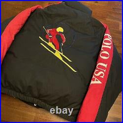 VTG Ralph Lauren Polo USA Circle Ski Cookie Goose Down Jacket 1992 Suicide KANAN