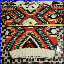 VTG Twickers Kenneth Gordon LARGE Pullover Sweater GEOMETRIC Like Coogi Hip Hop