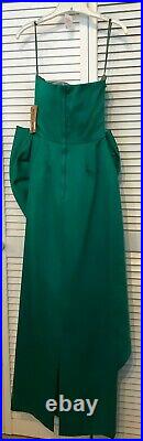 Victor Costa, Women, Dress, Satin Green, Wrapped Large-Bow, Full Length, Size 6