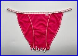 Victoria's Secret Vintage Panties Size Large L 2004 PINK 100% Cotton Logo Bikini