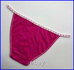 Victoria's Secret Vintage Panties Size Large L 2004 PINK 100% Cotton Logo Bikini
