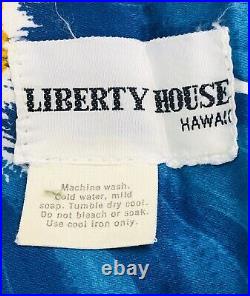 Vintage 1960's Liberty House Hawaiian Maxi Dress Large Empire Waist Floral