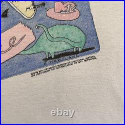 Vintage 1988 MTV Museum of Unnatural History Tour Map Tee MADE IN USA Size Large