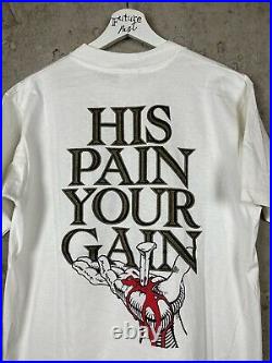 Vintage 1990 Lords Gym Jesus Christian Religious Promo Tee Shirt Size Large