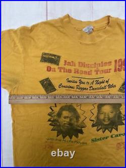 Vintage 1990s Reggae Jah Disciples Tour Sister Carol Brigadier Jerry T-Shirt L