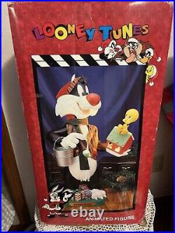 Vintage 1996 Matrix Looney Tunes Sylvester & Tweety Christmas Animatronic 24