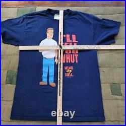 Vintage 1999 King Of The Hill Hank Hill I'll Tell You Whut Tultex T-shirt Sz L
