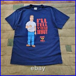 Vintage 1999 King Of The Hill Hank Hill I'll Tell You Whut Tultex T-shirt Sz L