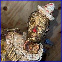 Vintage 24 Universal Statuary Plaster Clown Figurine Statue w Sad Face #349