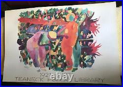 Vintage 38 X 25 1921-1971 Gregorio Prestopino Teaneck Public Library Poster