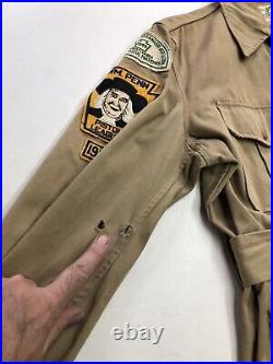 Vintage 40's Shooting Hunting Jacket Sigmund Eisner Co Patches Size L