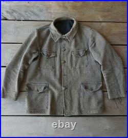 Vintage 50s french hunting jacket workwear coutil