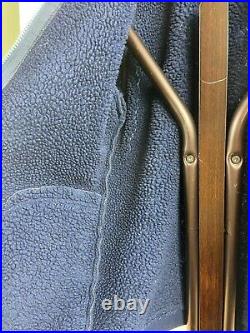 Vintage 70's PATAGONIA Blue Hooded Reverse Deep Pile Fleece Hoodie Jacket USA