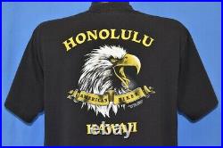Vintage 80s 3D EMBLEM HARLEY DAVIDSON MOTORCYCLE HONOLULU HAWAII EAGLE t-shirt L