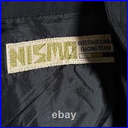 Vintage 80s Nismo Nissan Japan Black Cafe Racer Windbreaker Jacket Mens M/L