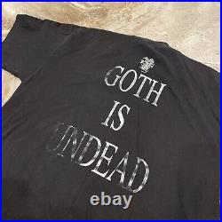 Vintage 90's Madre Del Vizio Goth Is Undead Band T-Shirt Large Death Rock Metal