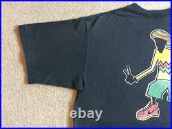 Vintage 90's Stussy Large Rootz Reggae Rasta Rydimz T-Shirt Shadowman Nike Shoes