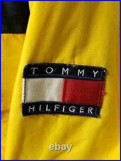 Vintage 90's Tommy Hilfiger Jacket Hooded Parka Mens Small Colorblock