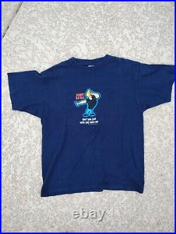 Vintage 90s 1999 Johnny Bravo Cartoon Network Blue Graphic T Shirt Large