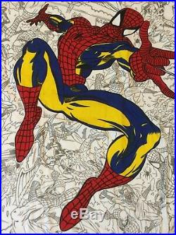 Vintage 90s SPIDERMAN all over print t shirt L Marvel Comics Spider Man rare