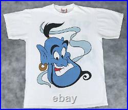 Vintage 90s WALT DISNEY ALADDIN GENIE T-Shirt LARGE movie promo cartoon