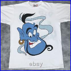 Vintage 90s WALT DISNEY ALADDIN GENIE T-Shirt LARGE movie promo cartoon