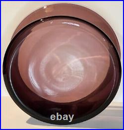 Vintage / Antique Large Hand blown Amethyst Glass Center piece Bowl