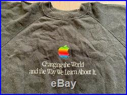 Vintage Apple Computer Sweatshirt Changing The World Macintosh 80s 90s X-Large