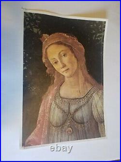 Vintage Botticelli la primavera printed In ITALY large Copy