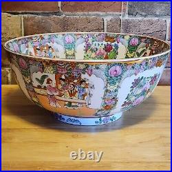 Vintage Chinese Porcelain Bowl Large 12 Wide