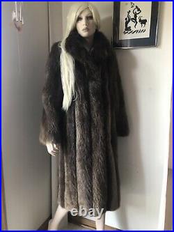Vintage Full Length Fur Coat By Black Diamond Fur Co