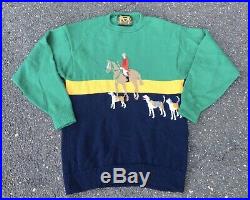 Vintage Gucci M. J. Knoud Equestrian Knit Sweater Designed By Paolo Gucci