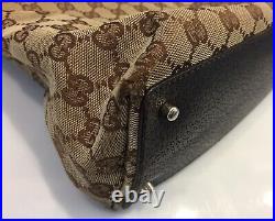 Vintage Gucci Tote Bag GG Monogram Hand Bag Brown