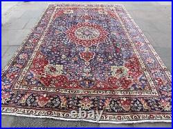 Vintage Hand Made Traditional Rug Oriental Wool Blue Large Carpet 364x239cm