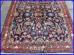 Vintage Hand Made Traditional Rug Oriental Wool Blue Pink Large Carpet 297x167cm