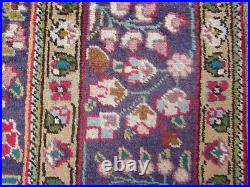 Vintage Hand Made Traditional Rug Oriental Wool Blue Red Large Carpet 290x197cm