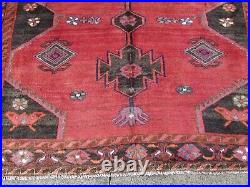 Vintage Hand Made Traditional Rug Oriental Wool Red Pink Large Carpet 287x176cm