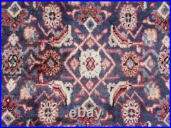 Vintage Hand Made Traditional Rugs Oriental Wool Blue Large Carpet 335x229cm