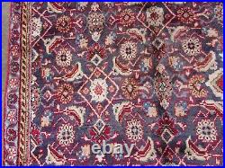 Vintage Hand Made Traditional Rugs Oriental Wool Blue Large Carpet 335x229cm