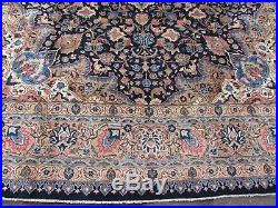 Vintage Hand Made Traditional Rugs Oriental Wool Blue Large Carpet 378x295cm